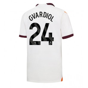 Manchester City Josko Gvardiol #24 Koszulka Wyjazdowych 2023-24 Krótki Rękaw